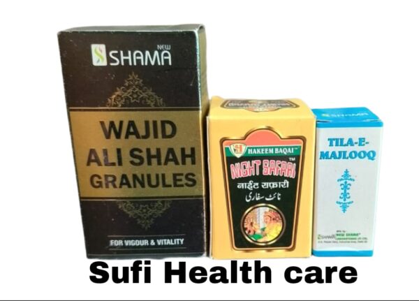 New shama wajid ali shah granules 100gm 125gm Night safari 40pills Tila Majlooq 10ml