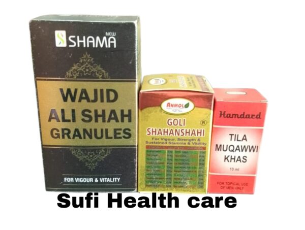 New shama wajid ali shah granules 100gm Goli Shahanshahi Tila Muqawwi khas 10ml
