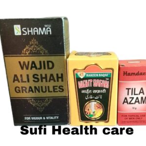 New shama wajid ali shah granules 100gm Night safari 40pills Tila aazm 10gm