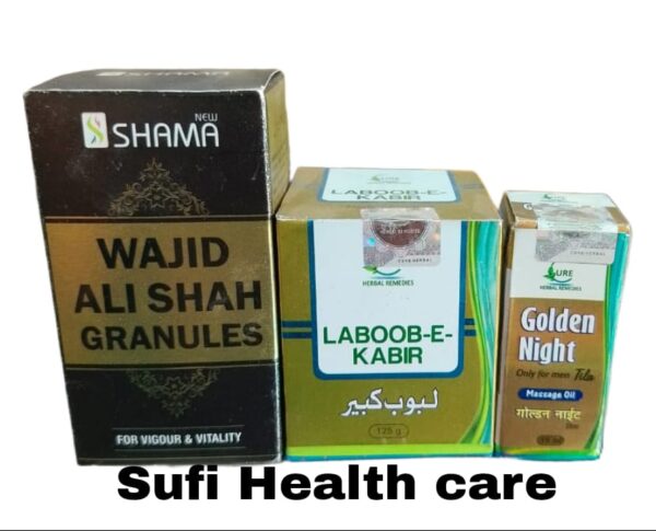 New shama wajid ali shah granules 100gm laboob-e-kabir 125gm golden night tila 15ml