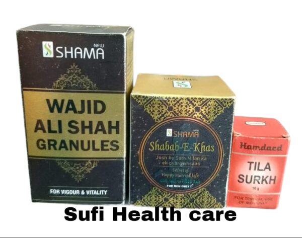 New-shama-wajid-ali-shah-granules-100gm-shabab-e-khas125-Tila-surkh-10gm
