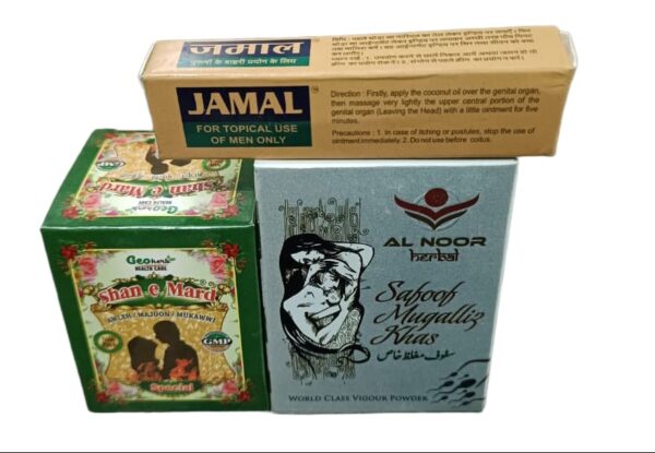 Jamal cream 10gm Shan -e-Mardc special 125gm Safoof Mugalliz khas 100gm