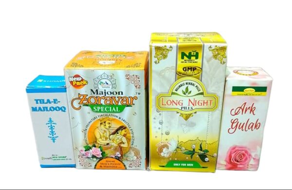 sufi health care Tila -e- majlooq 10ml Majoon zoravar special 150gm Long night 40pills FREE Arq gulab