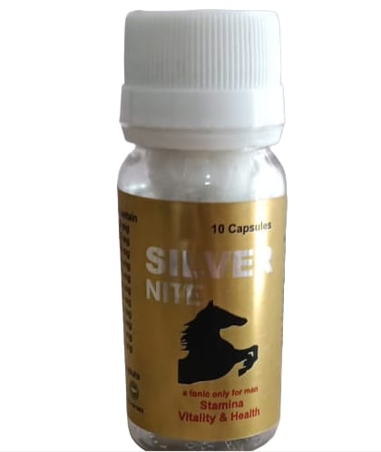 SILVER NITE capsules A tonic only for Man Stamina Vitality Health