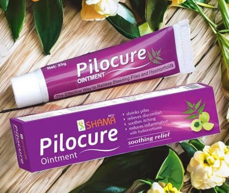 Pilocure Ointment the effective way to Relieve bleeding piles 25gm (Pack of 2)